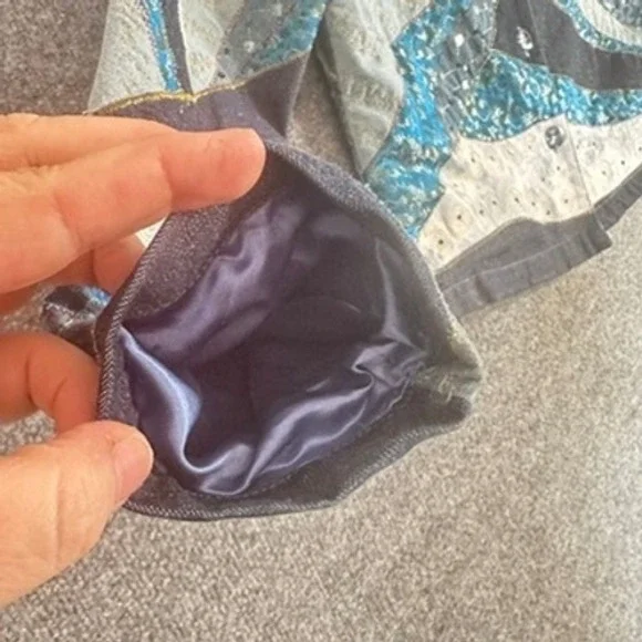 Patchwork Denim 100% Cotton Jacket Sz M Art to Wear Shabby Chic Hippie Bohemian - Picture 11 of 16